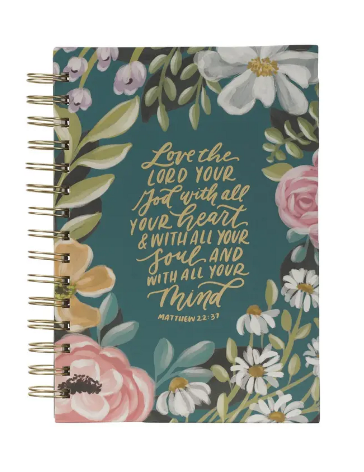 Floral Matthew 22:37 Journal