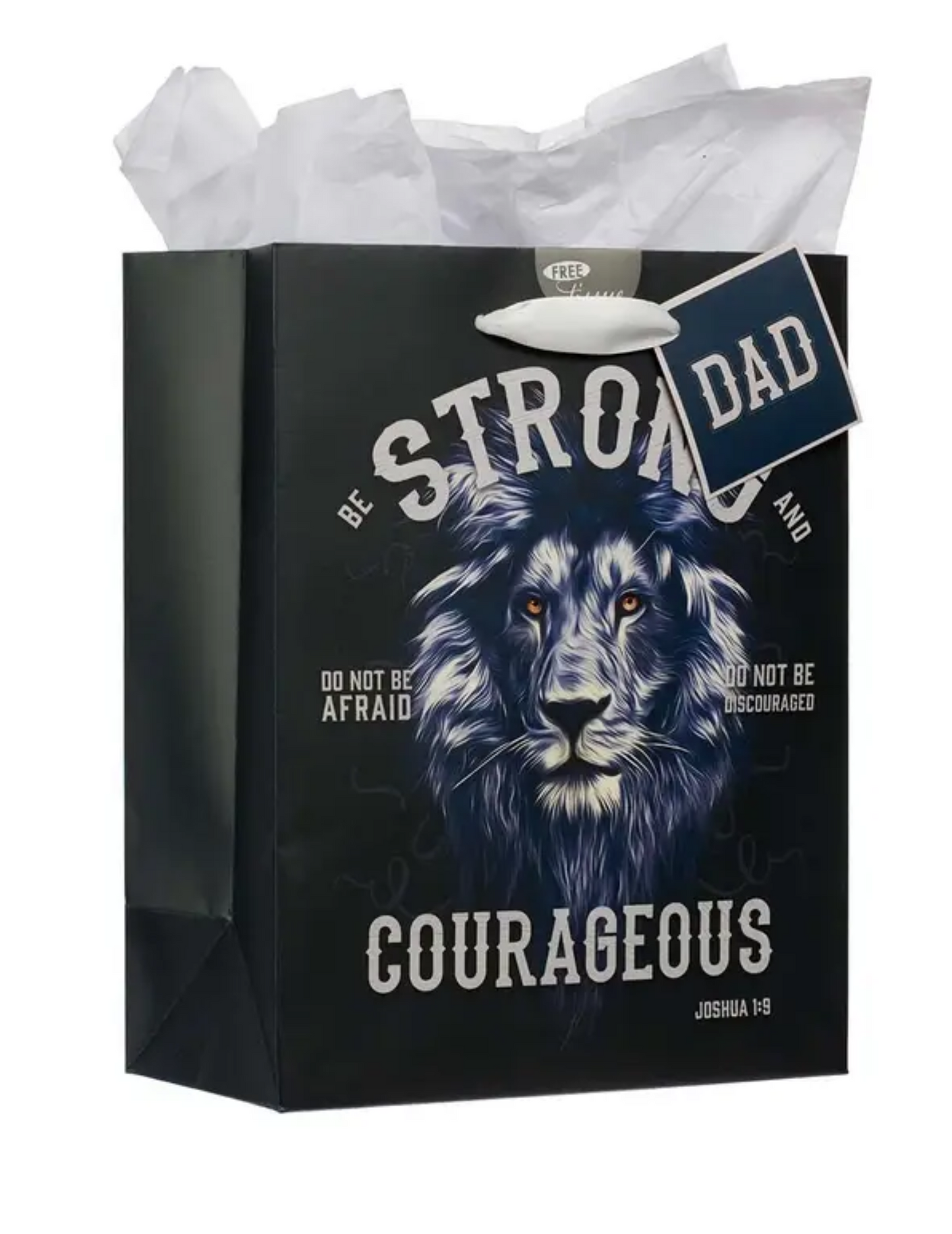 Be Strong & Courageous" Dad Gift Bag – Joshua 1:9