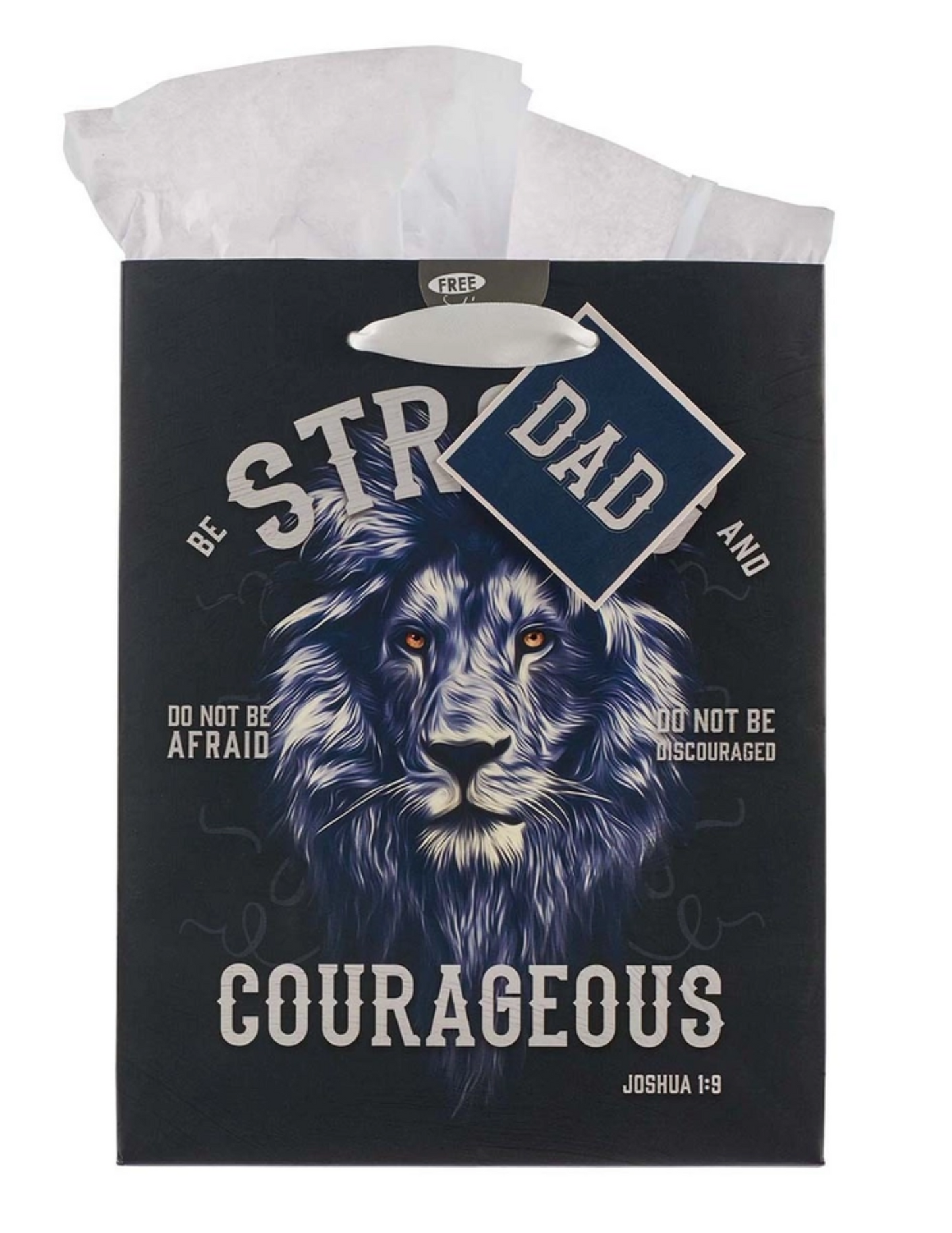 Be Strong & Courageous" Dad Gift Bag – Joshua 1:9