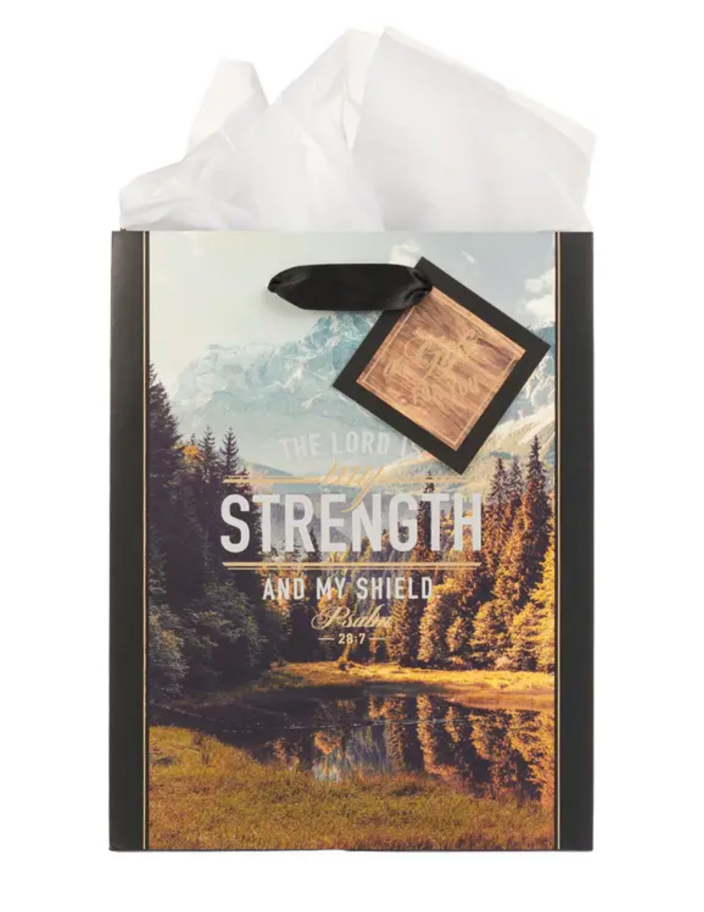"The Lord is My Strength" Scenic Gift Bag – Psalm 28:7