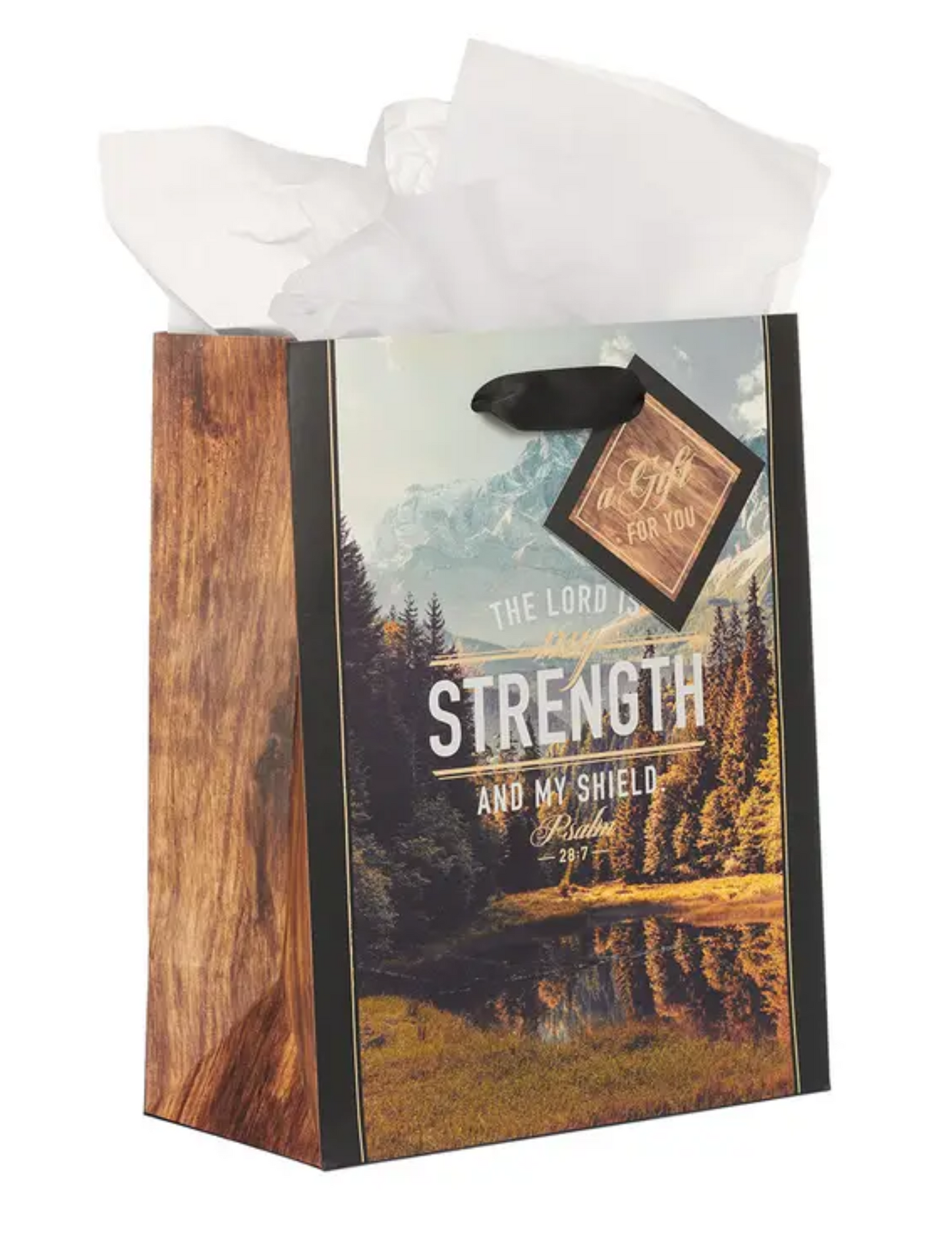 "The Lord is My Strength" Scenic Gift Bag – Psalm 28:7