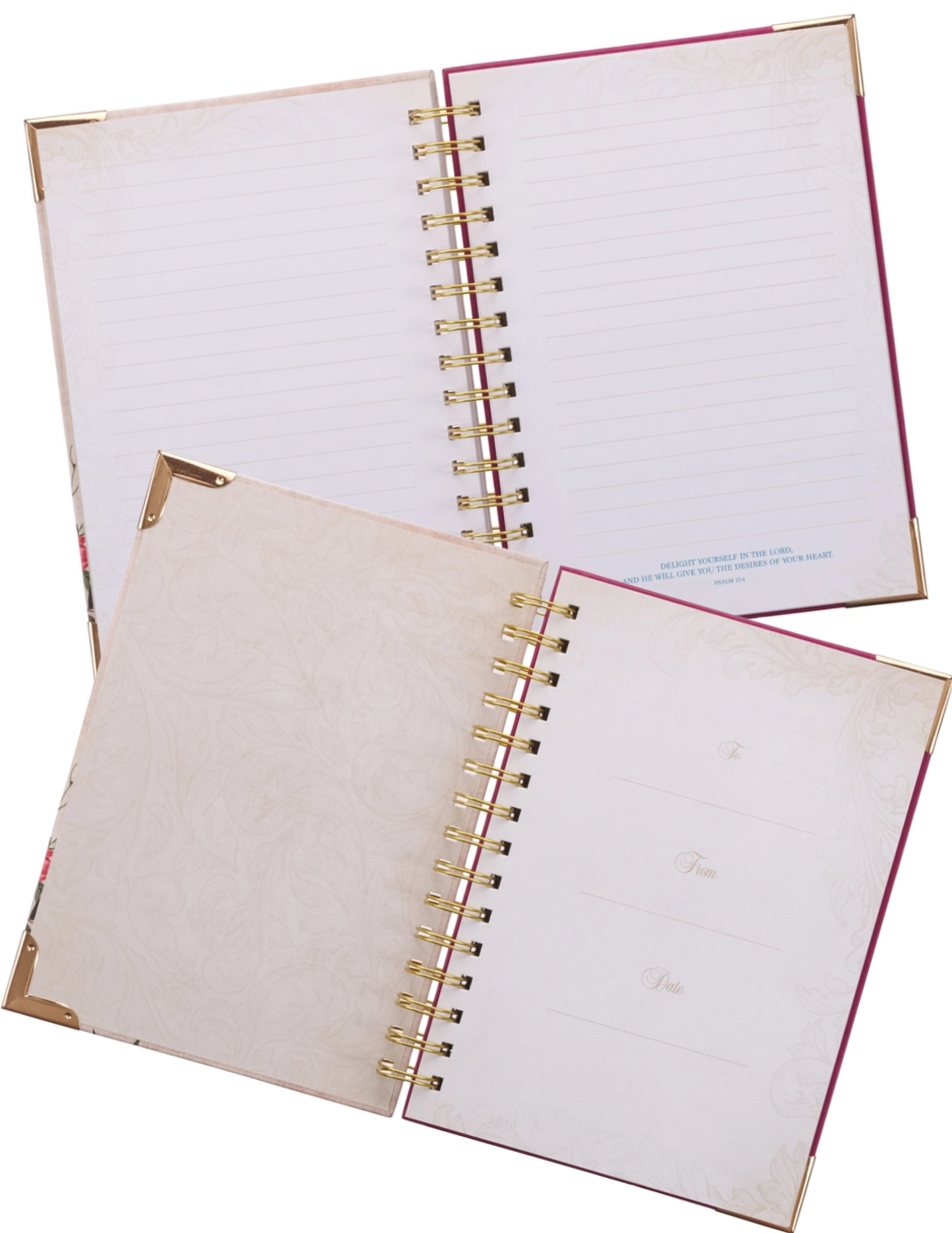 "Trust in the Lord" Vintage Floral Spiral Journal – Proverbs 3:5