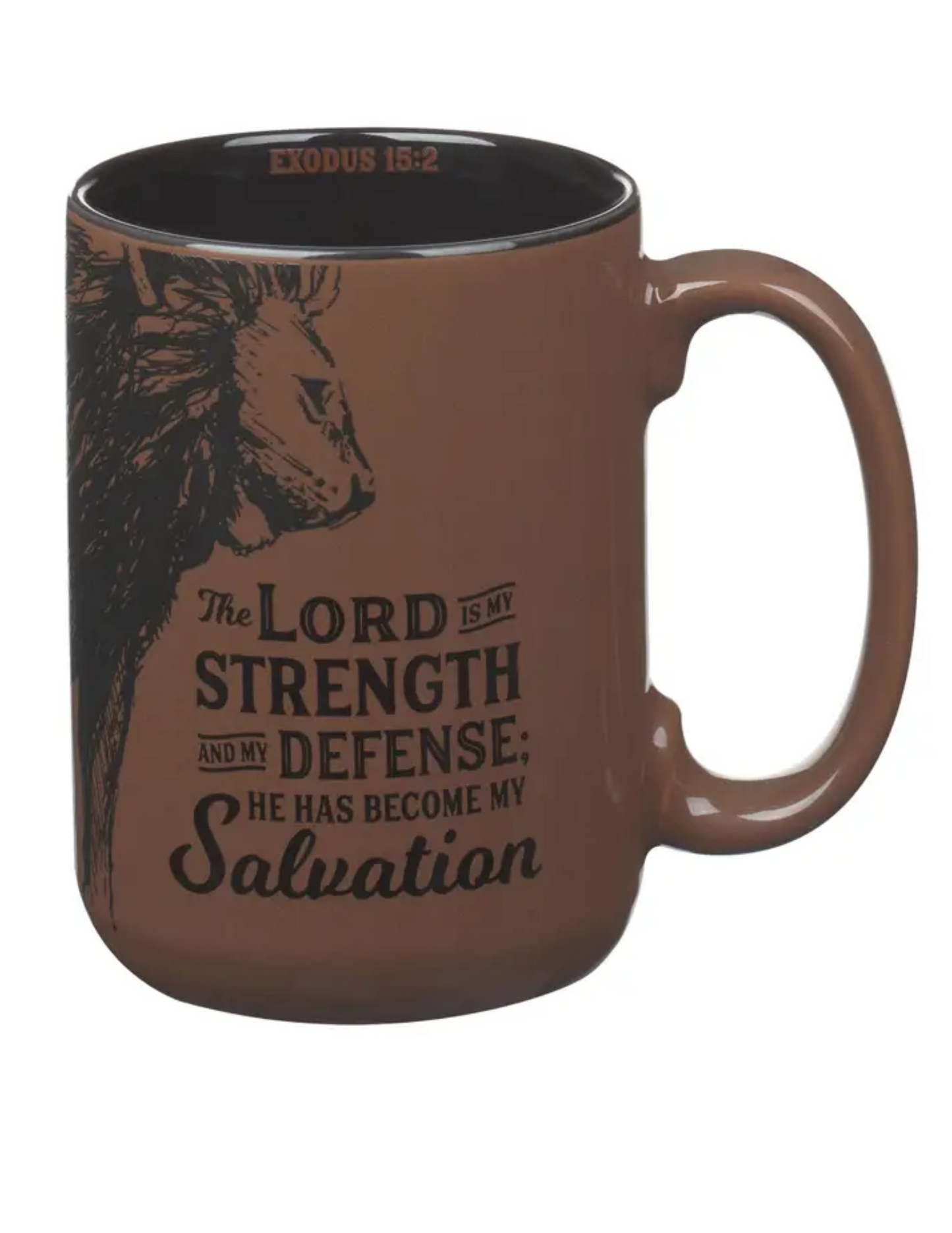 Brown Lion Lord is My Strength Mug