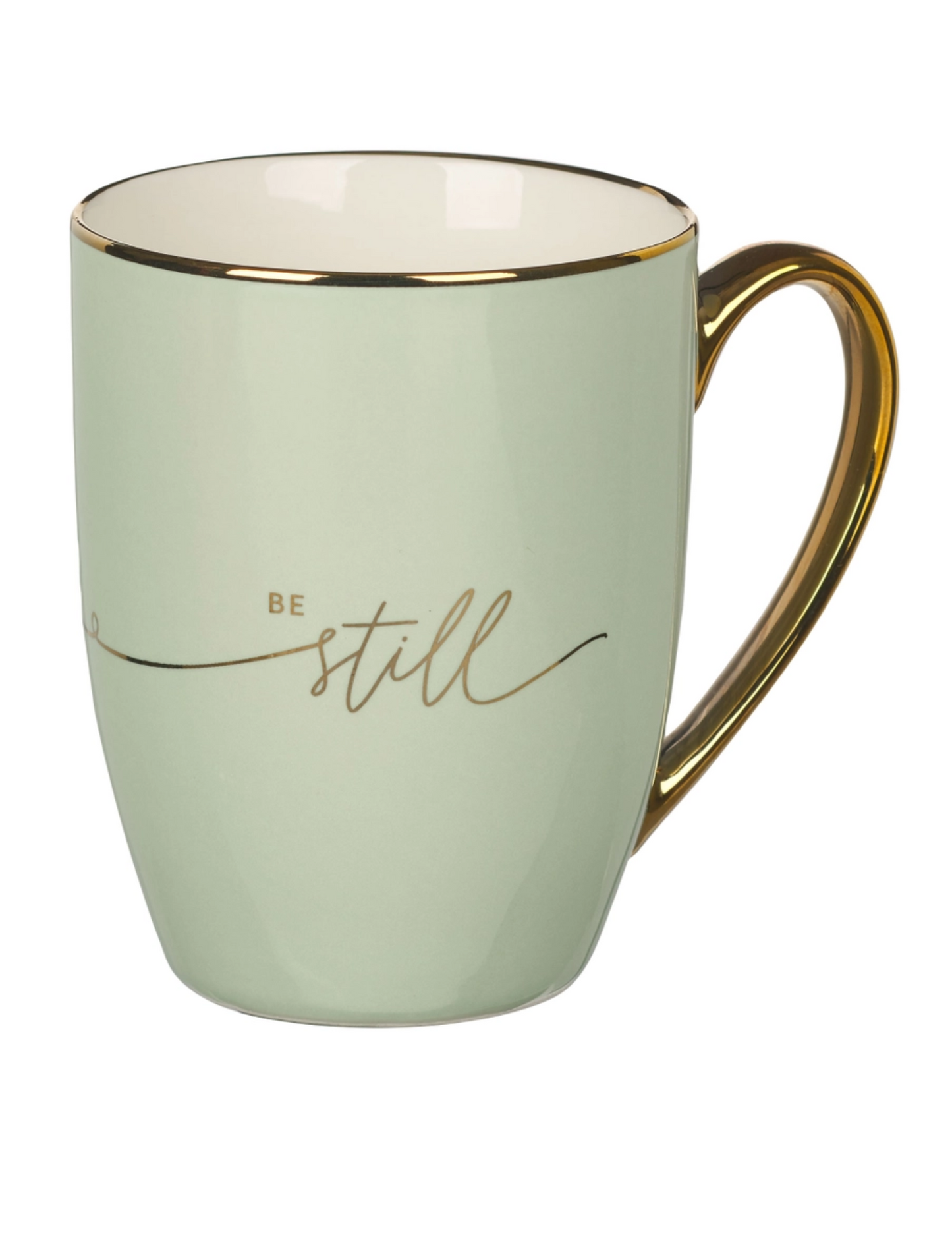 Be Still Mint & Gold Mug