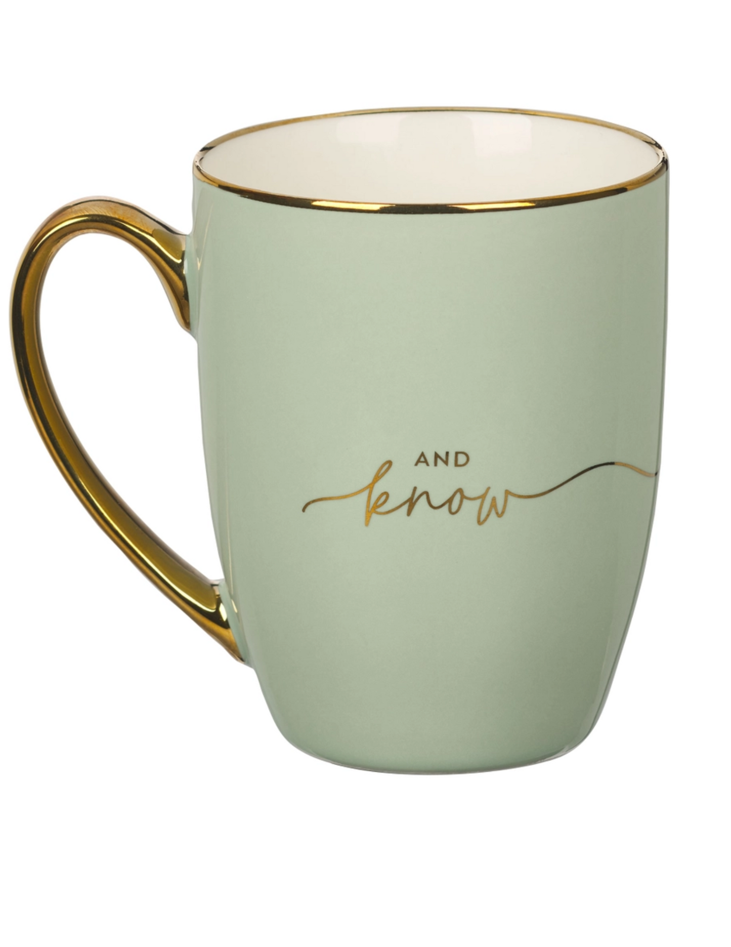 Be Still Mint & Gold Mug