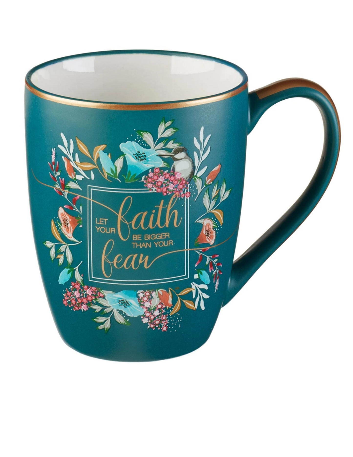 Floral Faith Teal Mug