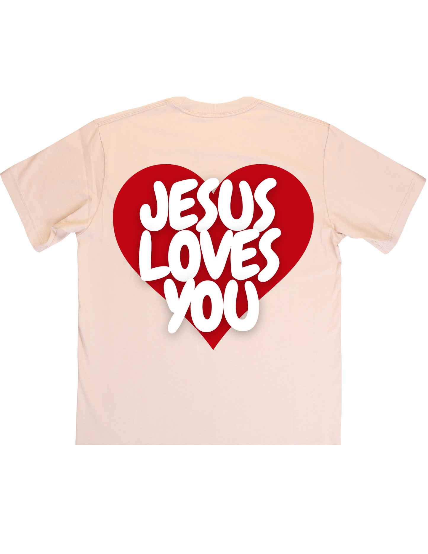 Jesus love you puff print Tee