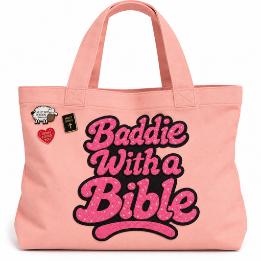 Baddie With a Bible Statement Tote