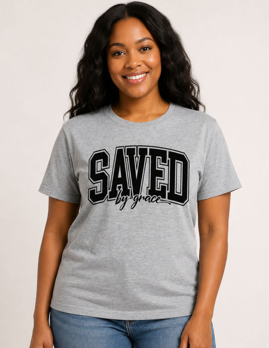 Saved by Grace Unisex Christian T-Shirt – Ephesians 2:8