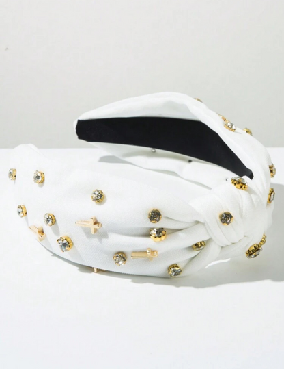 Crowned in Grace Jeweled Cross Headband