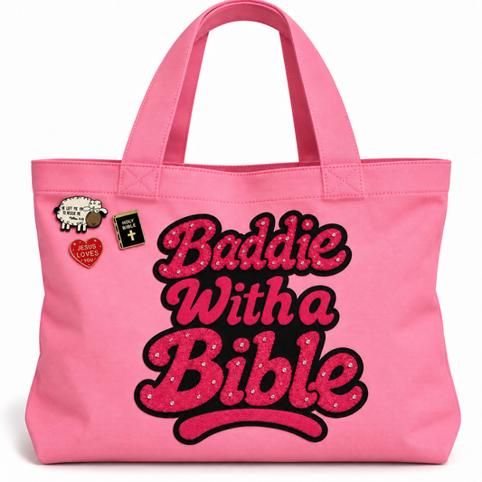 Baddie With a Bible Statement Tote