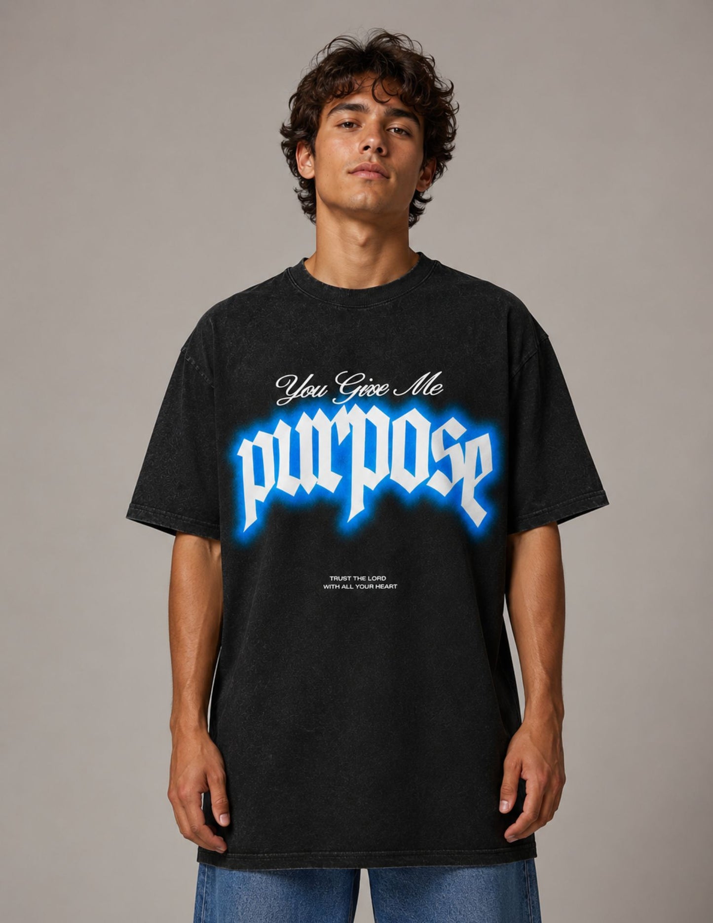 You Give Me Purpose Christian Oversized Tee | Faith Streetwear Shirt