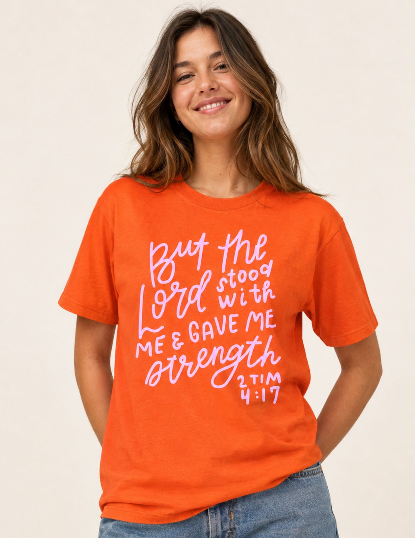 But the Lord Stood With Me Christian Graphic Tee | 2 Timothy 4:17