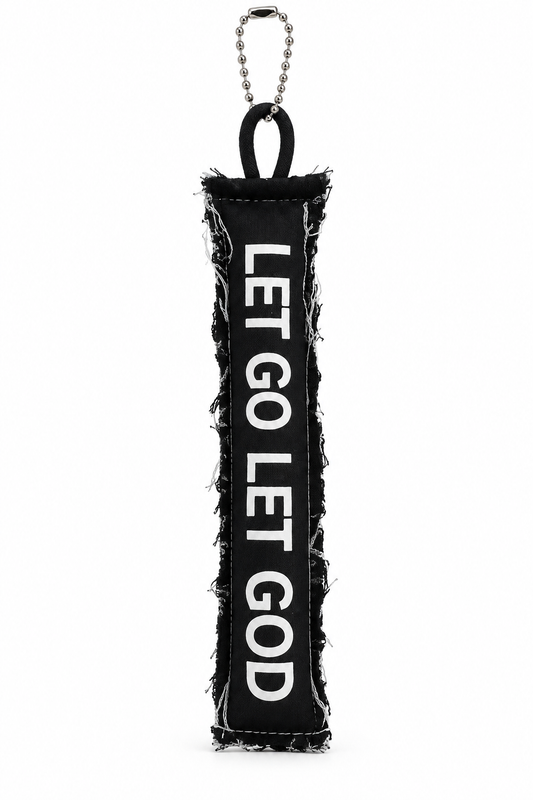 Let Go, Let God Distressed Keychain