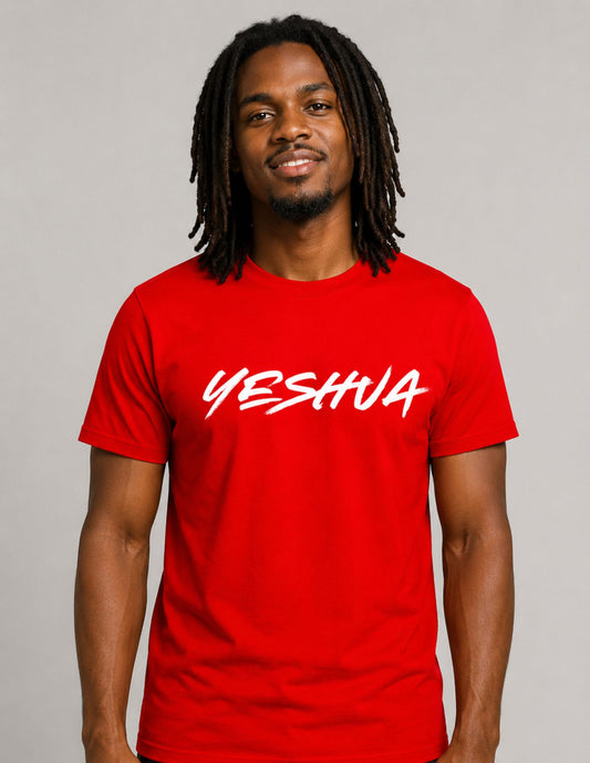 Yeshua Unisex Christian T-Shirt – Red Faith Graphic Tee