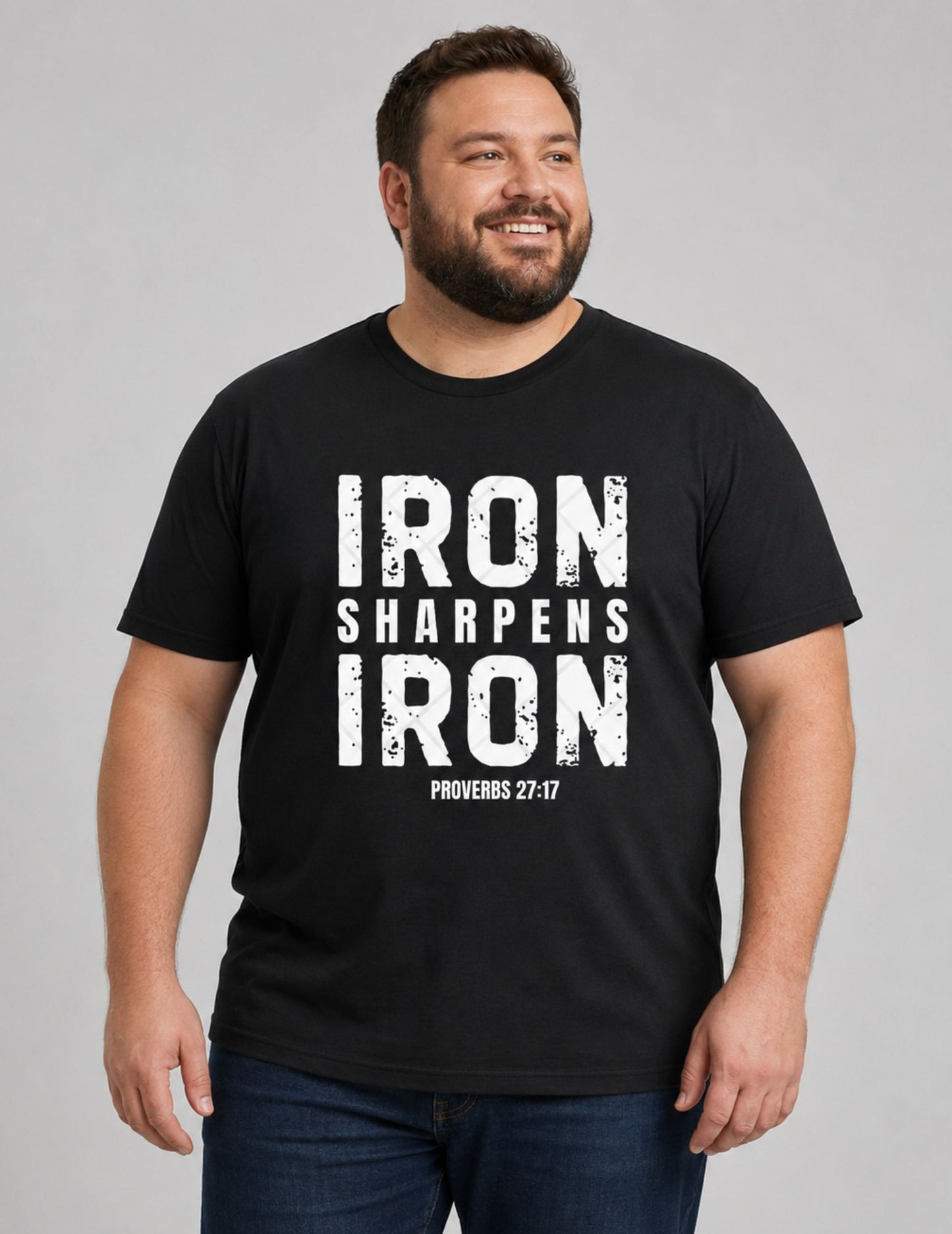 Iron Sharpens Iron Proverbs 27:17 Unisex Christian T-Shirt