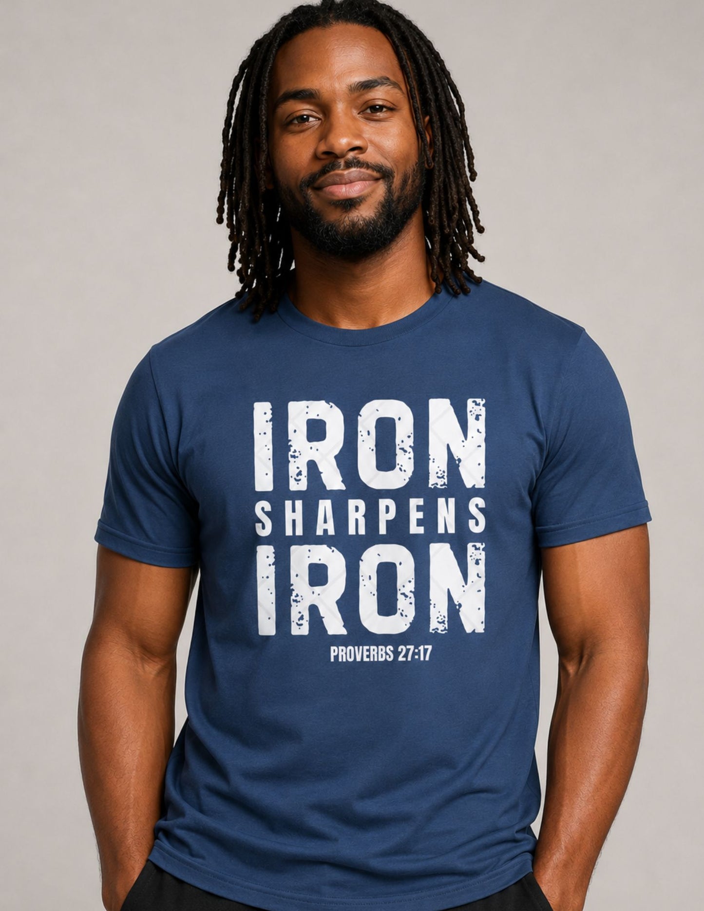 Iron Sharpens Iron Proverbs 27:17 Unisex Christian T-Shirt