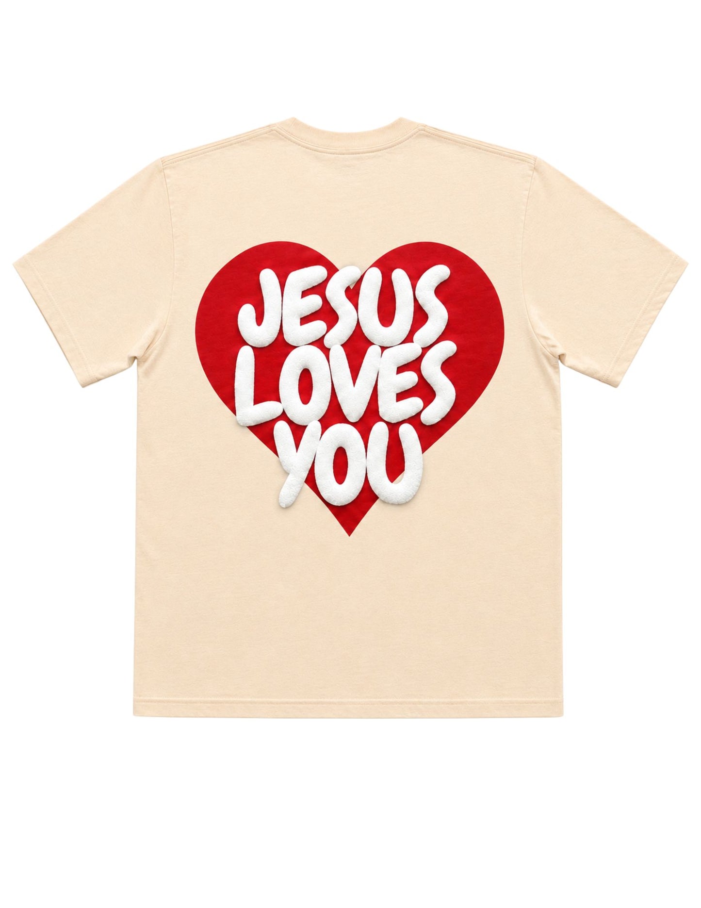 Jesus Loves You Puff Print Unisex Christian T-Shirt