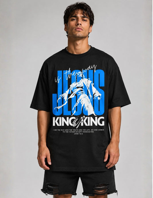 Jesus Is the Way Christian Oversized Tee | King of Kings Shirt