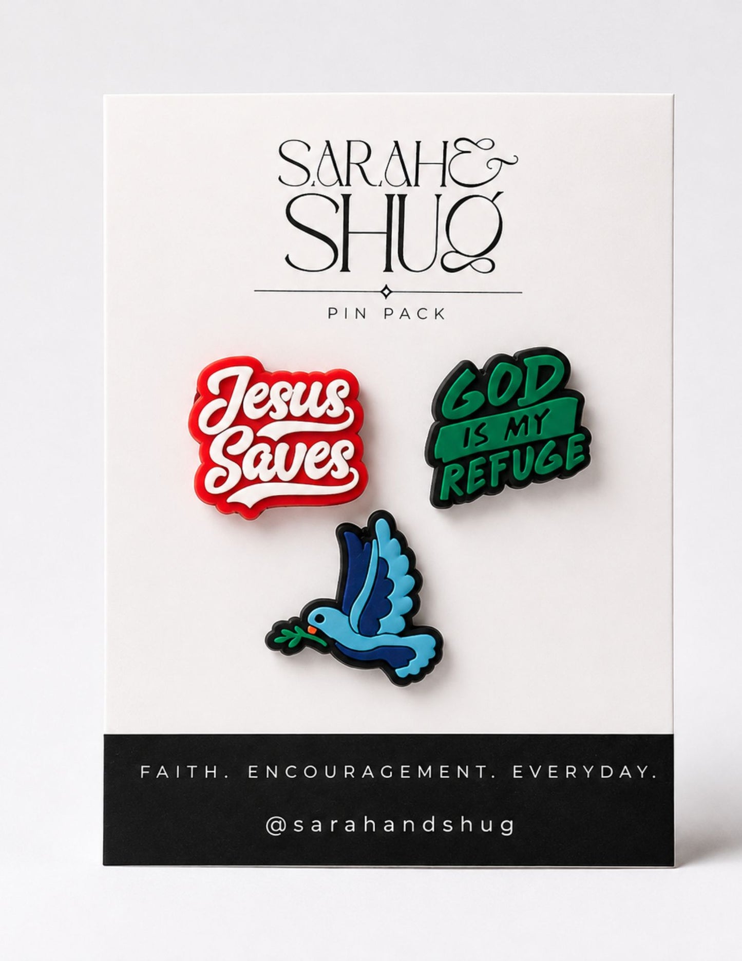 Jesus Saves Christian Pin Pack | 3-Piece Faith Enamel Pin Set