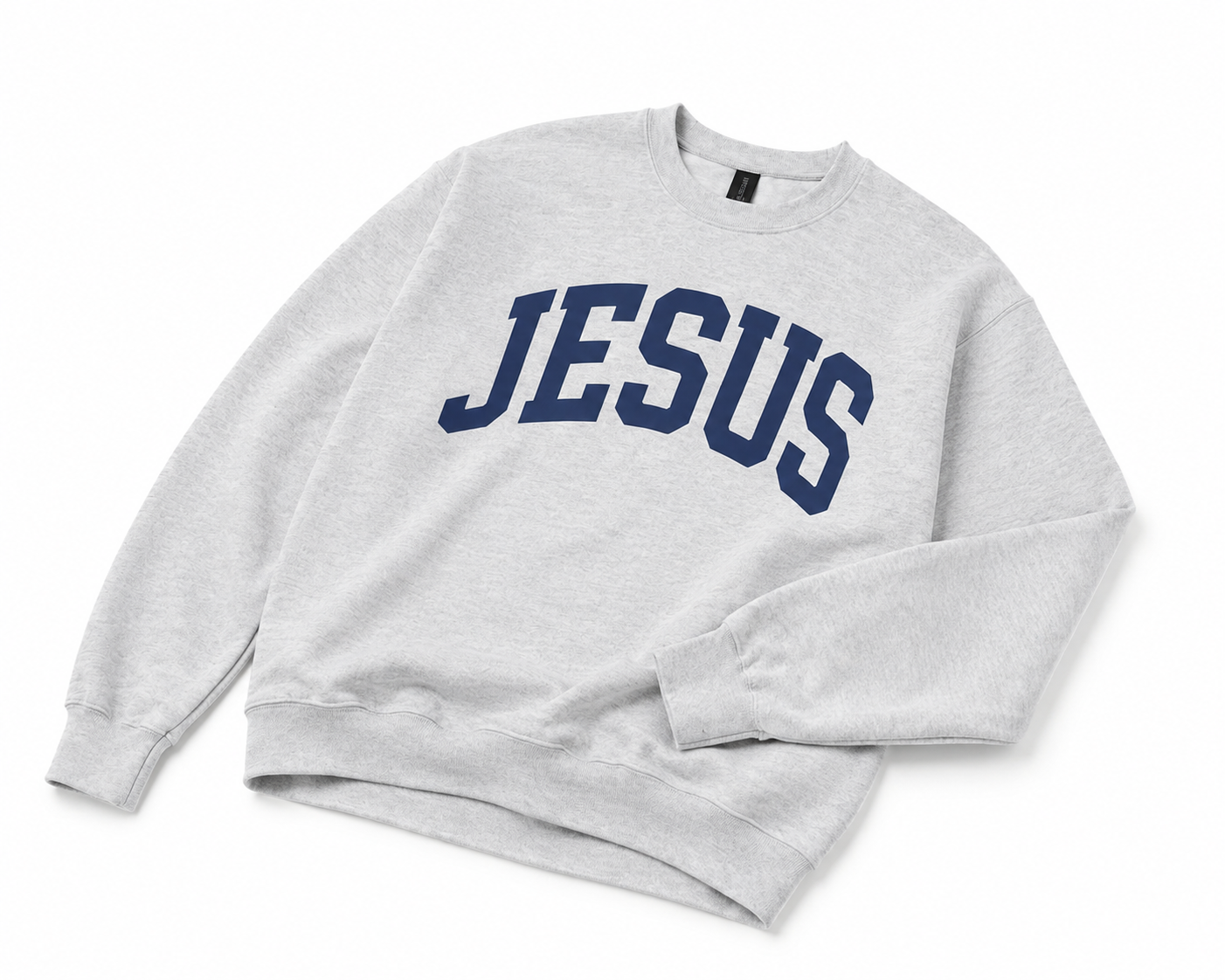 Jesus Varsity Crewneck Sweatshirt | Christian Fleece Pullover